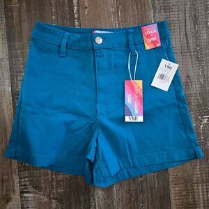 YMI Forever Color Woman's Shorts Blue Bell NWT Medium